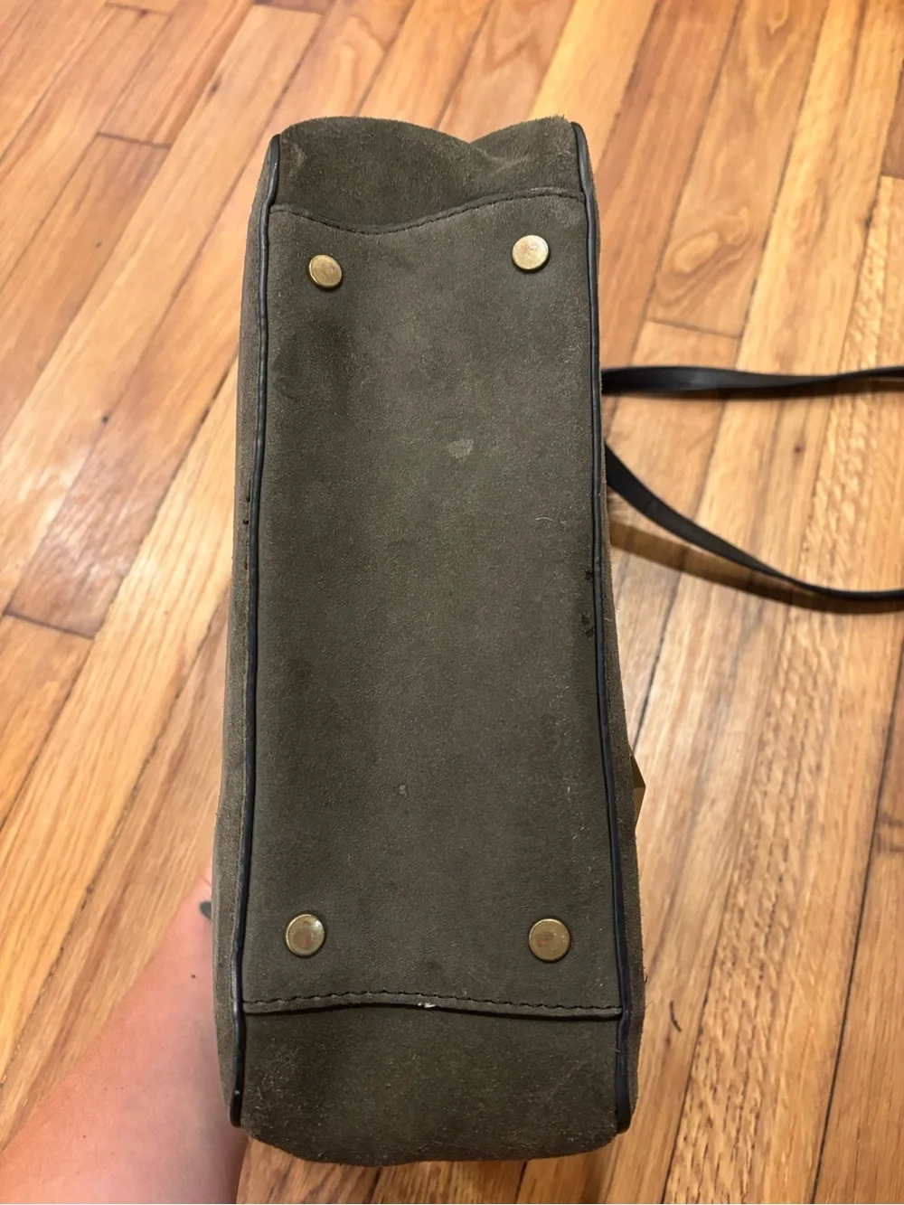 Zara olive suede